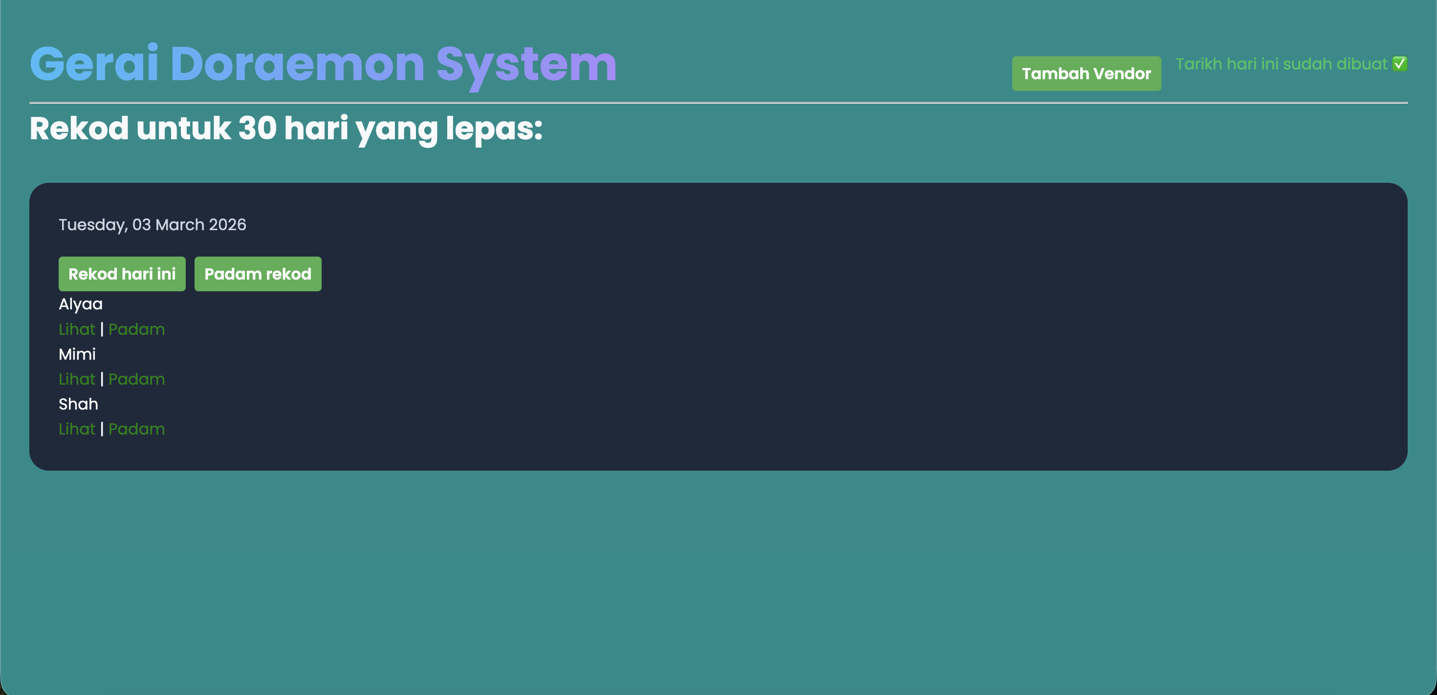 Vendor System 1